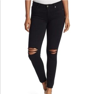 Paige Verdugo Ankle Distressed Knee Black Jeans Size 31